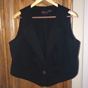 Torrid one button vest with lapel